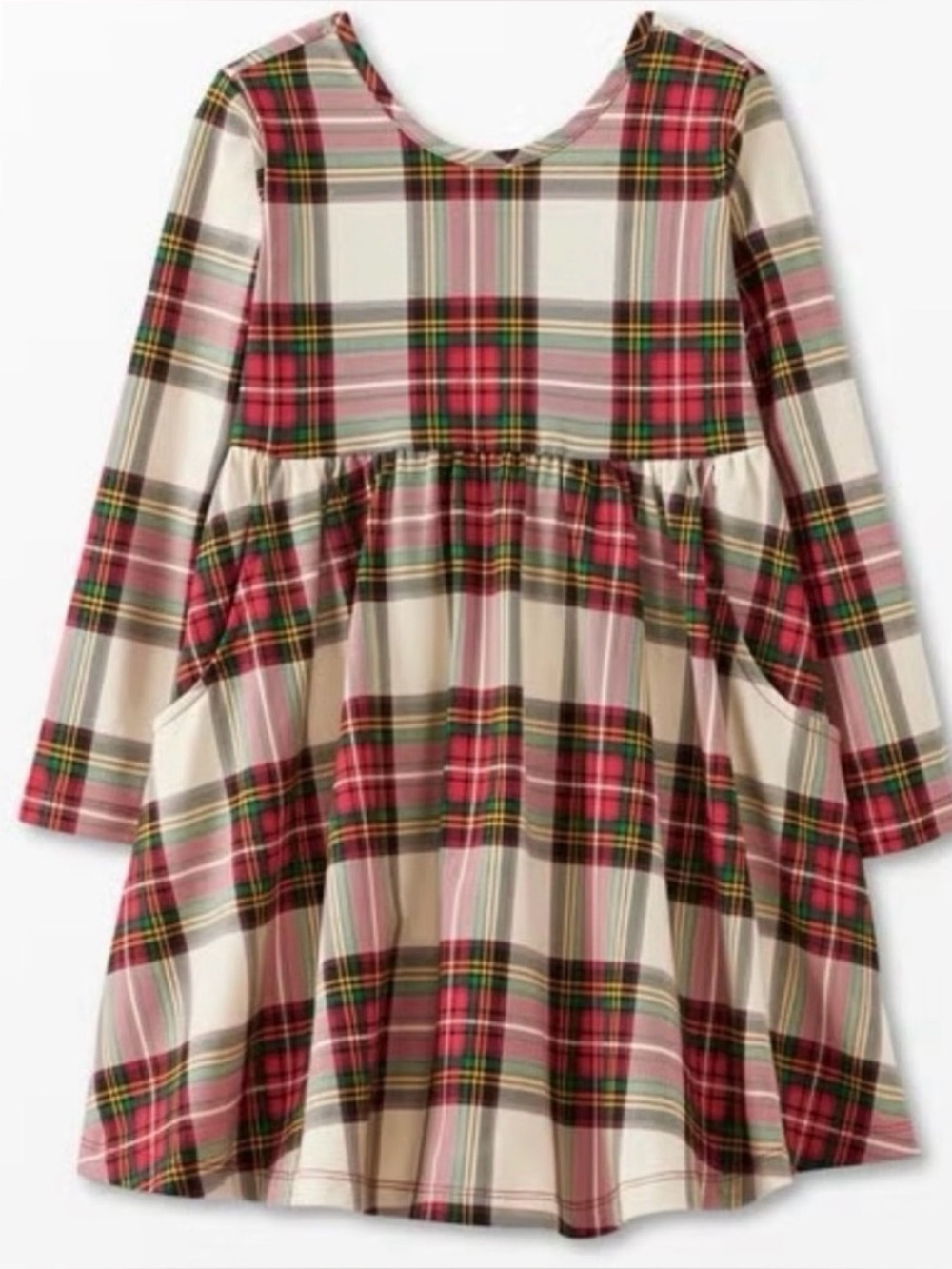 Hanna Andersson Plaid Skater Dress, Size 4(100)
